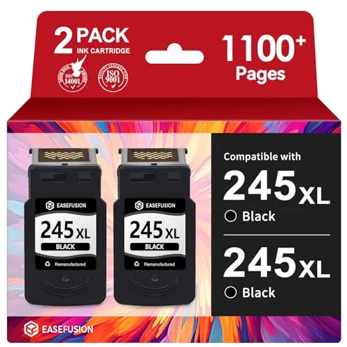 EaseFusion PG-245XL Black Ink (2-Pack)