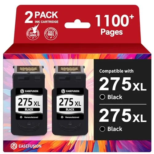 EaseFusion PG-275XL Black Ink (2-Pack)