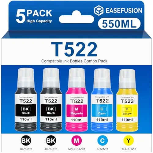 EaseFusion 522 Ink Refill Bottles (5-Bottle Set)